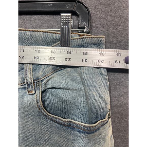 ZARA Mens 'Skinny Washed' Faded Denim Jeans Stretch Light Blue Size 32 - Picture 9 of 11